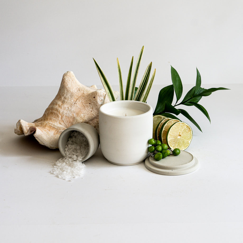 Sea Salt Concrete Candle