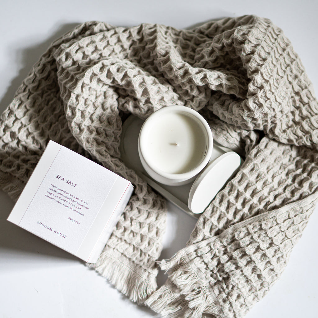 Sea Salt Concrete Candle