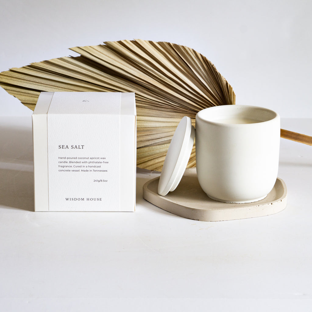 Sea Salt Concrete Candle
