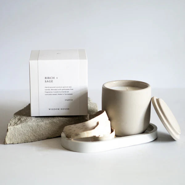 Birch + Sage Concrete Candle
