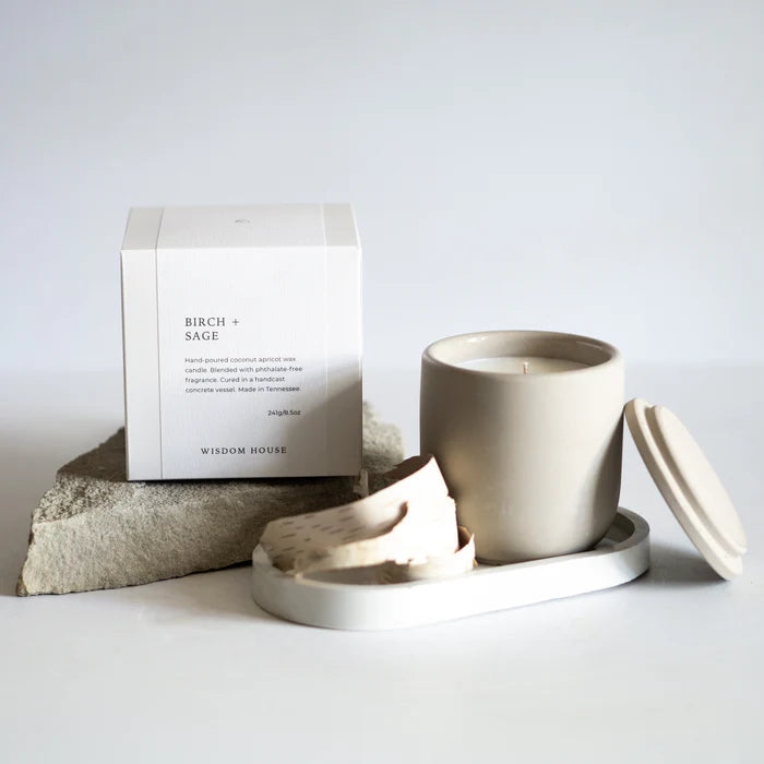 Birch + Sage Concrete Candle
