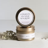 Congrats on Your New Home, Custom Candle, Personalized Gift, Housewarming Gift, Closing Gift, Realtor Gift, New Home Gift, Homeowner Gift