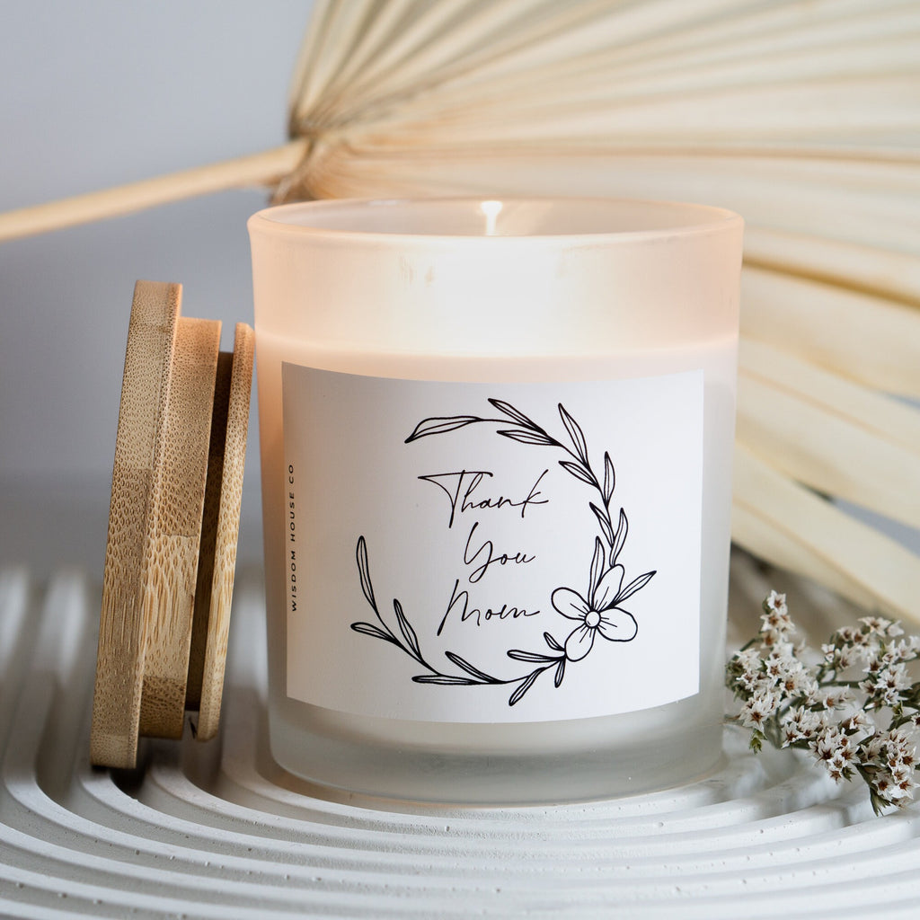 Thank You Mom Candle, Mothers Day Gift, Mother In Law Gift, Gift from Daughter, Gift from Son, Mom Gift, First Mothers Day, Mother Gift,