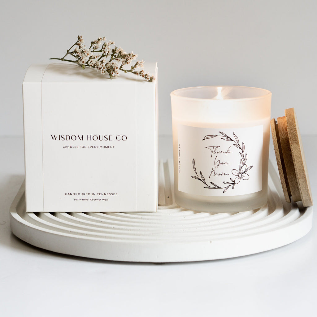Thank You Mom Candle, Mothers Day Gift, Mother In Law Gift, Gift from Daughter, Gift from Son, Mom Gift, First Mothers Day, Mother Gift,