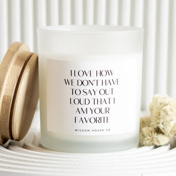 Favorite Child Candle, Dad Gift, Dad Birthday Gift, Gift from daughter, Gift from Son, Personalized Candle, Funny Candle, Mom Gift