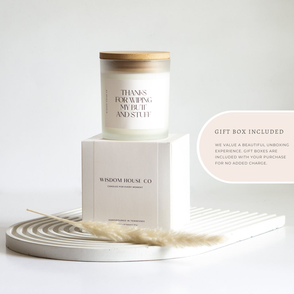 Thanks for Wiping My Butt and Stuff, Fathers Day Gift, Funny Candles, New Dad Gift, Baby Shower Gift, New Mom Gift, Gift from Son, Dad Gift