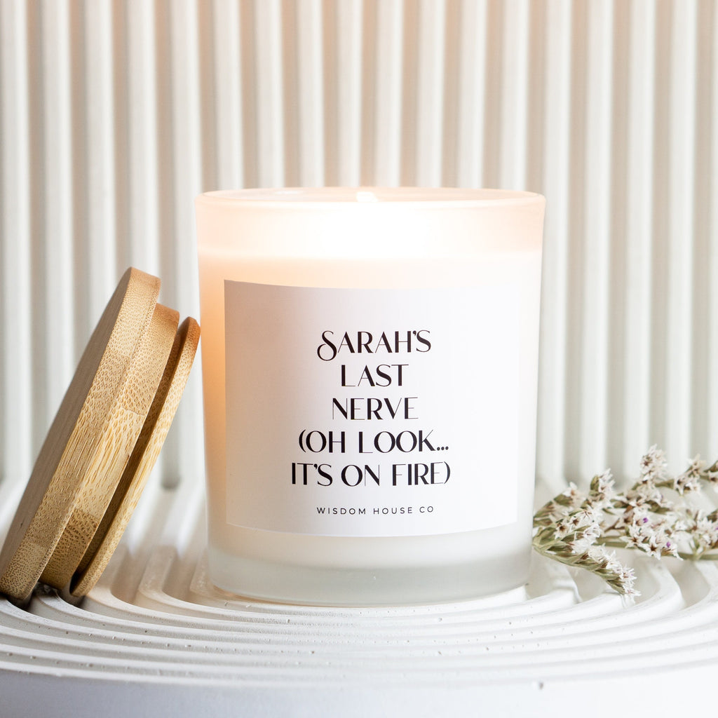 Personalized Last Nerve, Gifts for Dad, Mom Gift, Personalized Candle, Funny Candle, Personalized Gift, Personalized Teacher Gift,