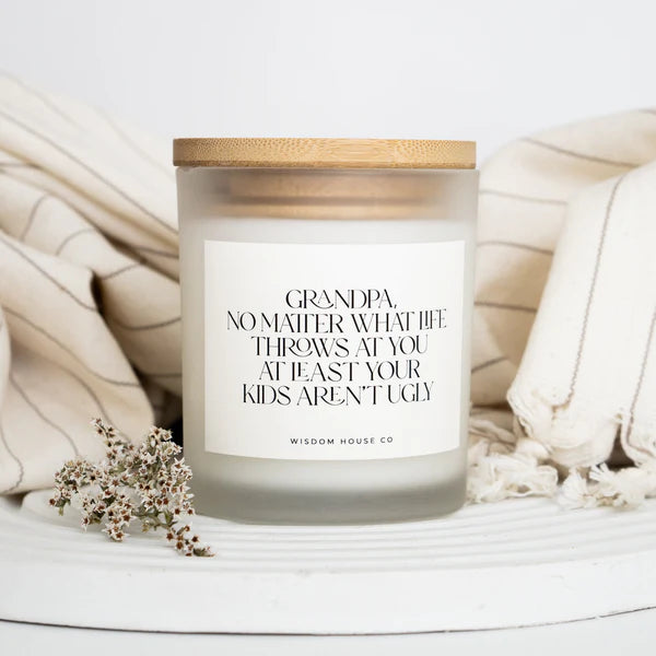 Grandpa No Matter What Life Throws At You At Least Your Kids Aren't Ugly, Grandpa Gift, Funny Candles, From Grandkids, Fathers Day Gift